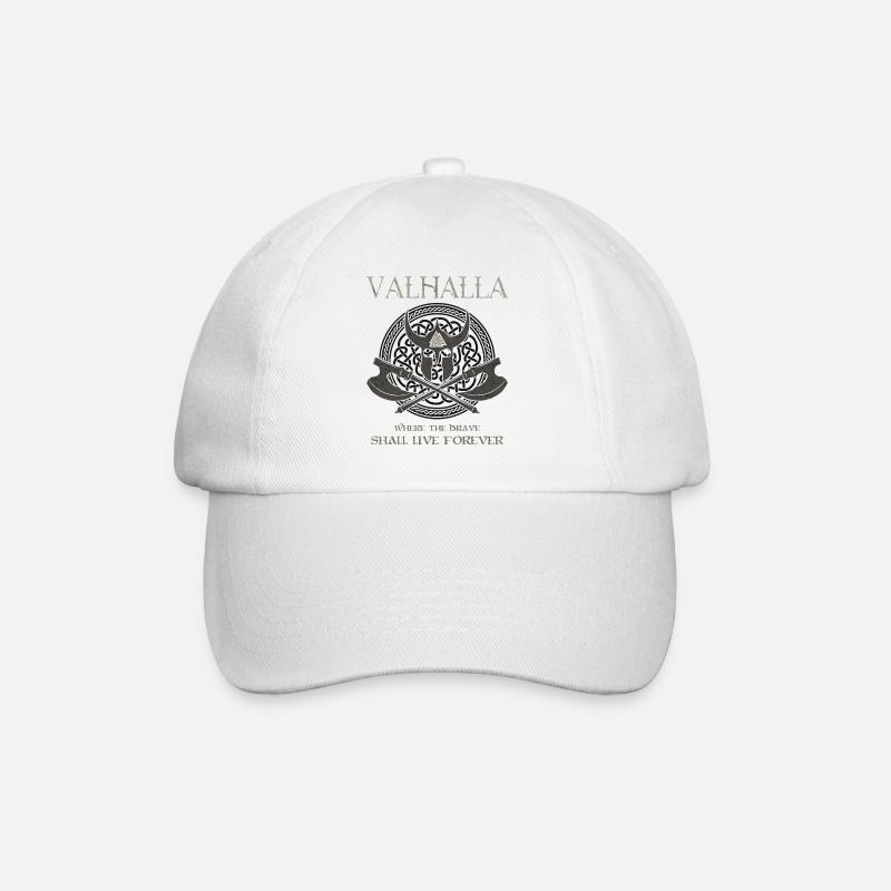 Valhalla Valknut Wikinger Germanen - Baseballkappe - Weiß/Weiß