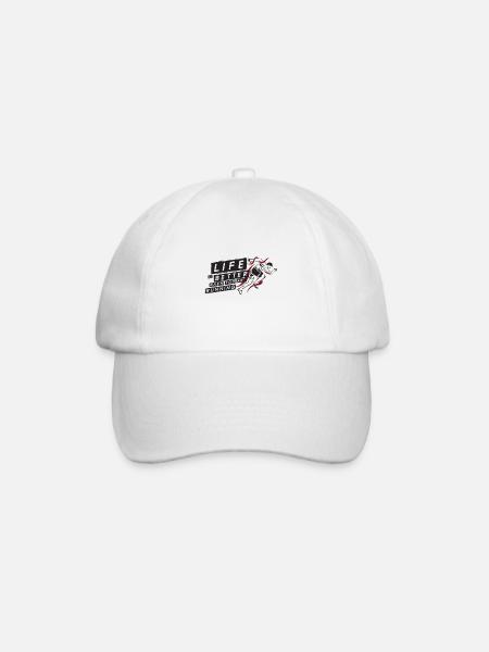 Marathon Geschenk Geburtstag Herren - Baseballkappe - Weiß/Weiß
