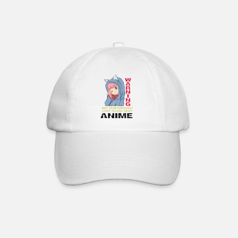 Anime Chat Funny - Baseball Cap - white/white