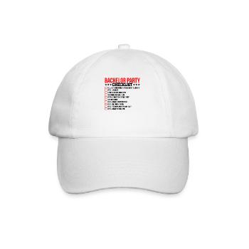 Bachelor todo bachelor party liste de contrôle - Casquette classique - blanc/blanc - Devant