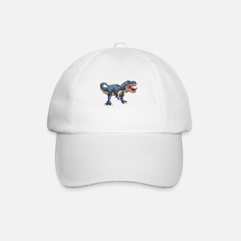 T Rex Dinosaurier - Baseballkappe - Weiß/Weiß