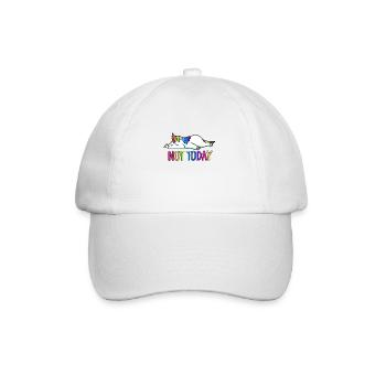 Heute Regenbogen-Einhorn - Baseballkappe - Weiß/Weiß - Vorne
