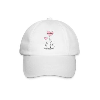 Elephants with balloon congratulations - Baseball Cap - white/white - Front