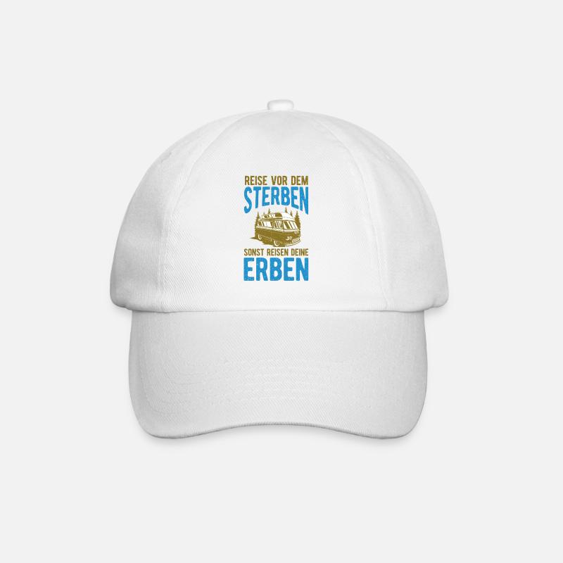 Renter Camping Geschenk - Baseballkappe - Weiß/Weiß