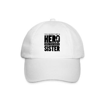 Ma soeur mon héros soeur héros - Casquette classique - blanc/blanc - Devant