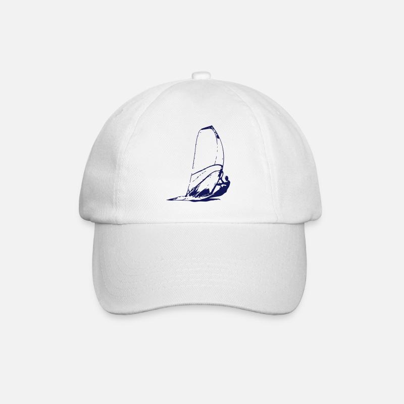 Windsurfing - Surfer - Baseballkappe - Weiß/Weiß