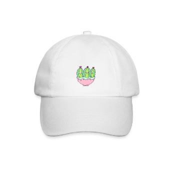 3 Pretty Cactus Girls - Baseball Cap - white/white - Front