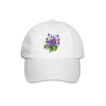 Blumenstrauß - Baseballkappe - Weiß/Weiß - Vorne