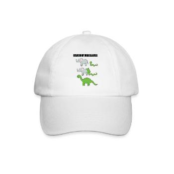 Elefant Schlange Dino - Baseballkappe - Weiß/Weiß - Vorne