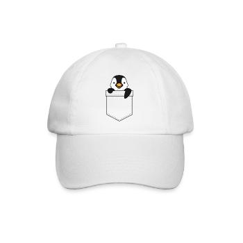 Penguin Pinguin Tasche - Baseballkappe - Weiß/Weiß - Vorne