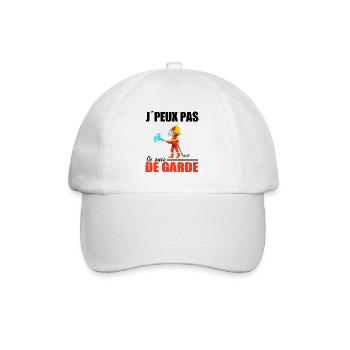 Pompier Shirt • Je suis de garde • Pompier Cadeau - Casquette classique - blanc/blanc - Devant