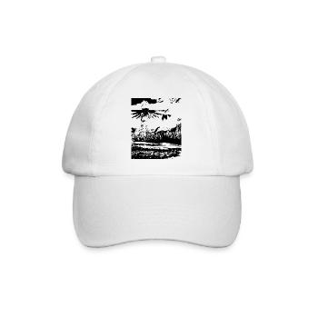 Angelus Fantasy Black Art Design - Baseballkappe - Weiß/Weiß - Vorne