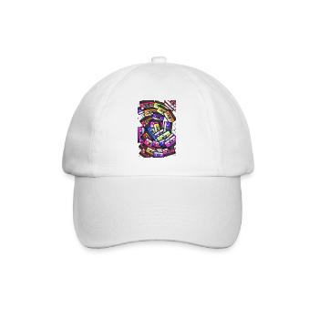 Années 80 Années 90 Retro Music Cassette Mixtape Cassette - Casquette classique - blanc/blanc - Devant
