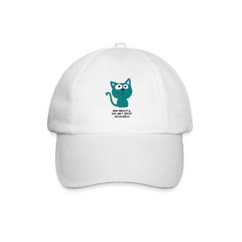 Süße Katze - Mir reichts, ich geh jetzt schaukeln - Baseballkappe - Weiß/Weiß - Vorne