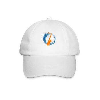 Saxophone Jazz Musician Instruments - Baseball Cap - white/white - Front