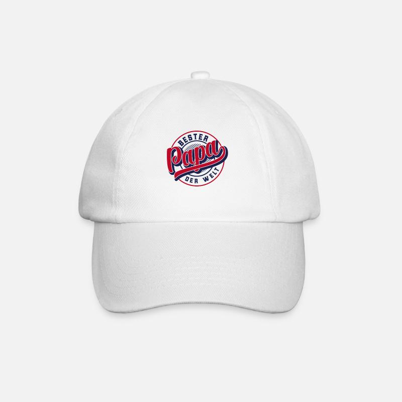 Bester Papa der Welt - Baseballkappe - Weiß/Weiß