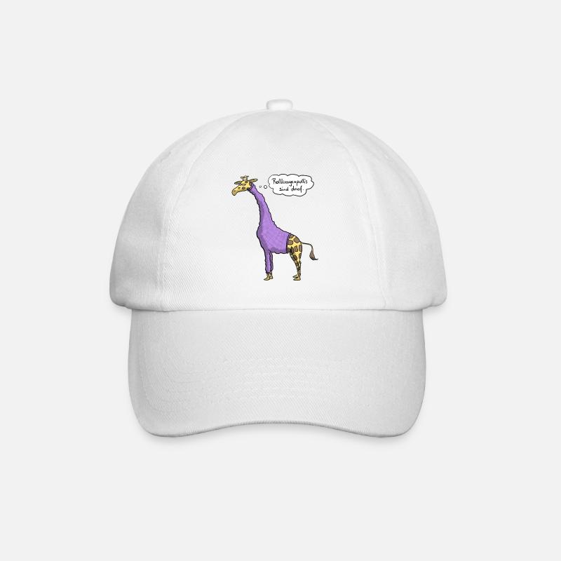 Giraffe Rollkragenpulli - Baseballkappe - Weiß/Weiß