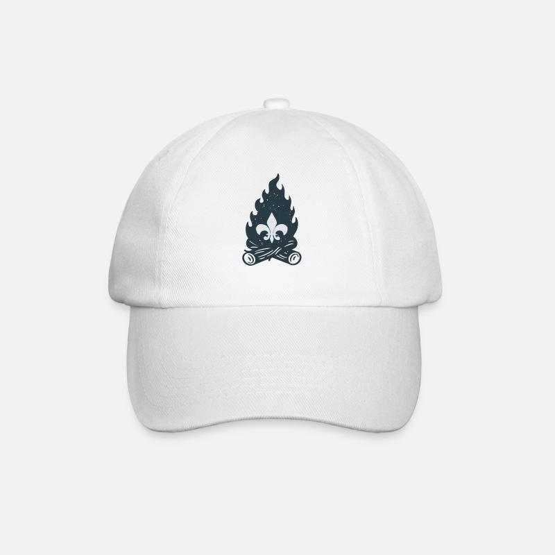 Lagerfeuer Pfadfinder Sternenhimmel - Baseballkappe - Weiß/Weiß