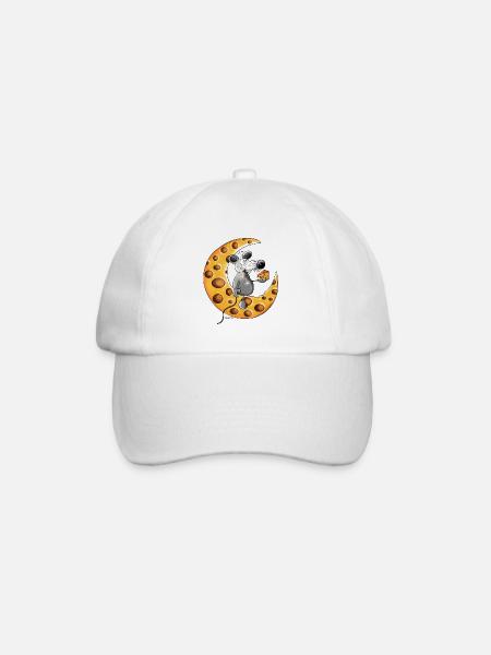 The Mouse Love Cheese - Baseball Cap - white/white