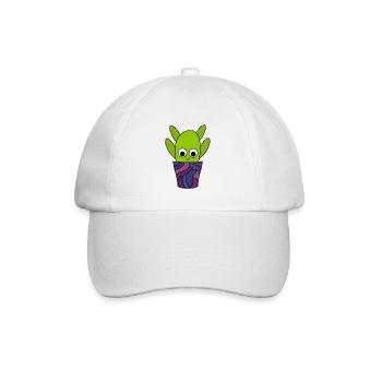 Thorny Cactus In Cute Pottery - Baseball Cap - white/white - Front