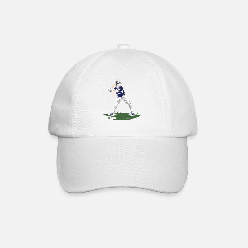 Baseball Spieler - Baseballkappe - Weiß/Weiß