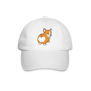 Fesses Corgi Pembroke Gallois - Casquette classique - blanc/blanc - Devant
