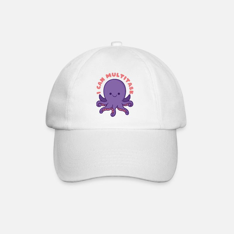 I can multitask Oktopus - Baseballkappe - Weiß/Weiß