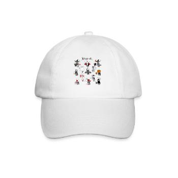 Chat amoureux de chat - Casquette classique - blanc/blanc - Devant