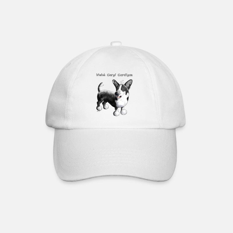 Lustiger Welsh Corgi Cardigan - Baseballkappe - Weiß/Weiß