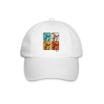 Gitarre - Baseballkappe - Weiß/Weiß - Vorne