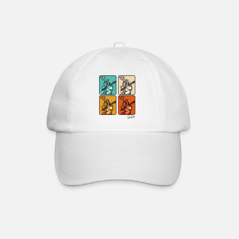 Gitarre - Baseballkappe - Weiß/Weiß