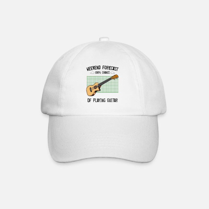 Gitarre - Baseballkappe - Weiß/Weiß