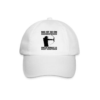 Bogenschütze Bogenschießen Bogen Pfeil Spruch - Baseballkappe - Weiß/Weiß - Vorne