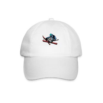 skier - Baseball Cap - white/white - Front