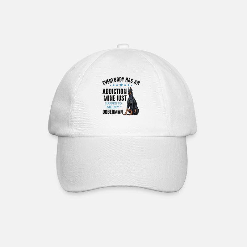 Doberman - Baseball Cap - white/white
