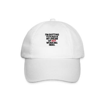 Changement d'emploi, préavis, adieu, pension, collègues - Casquette classique - blanc/blanc - Devant