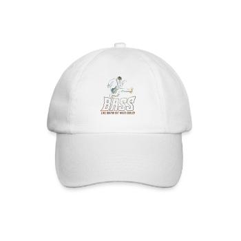 Guitar, Electric Guitar, Bass, Gift, Gift Idea - Baseball Cap - white/white - Front