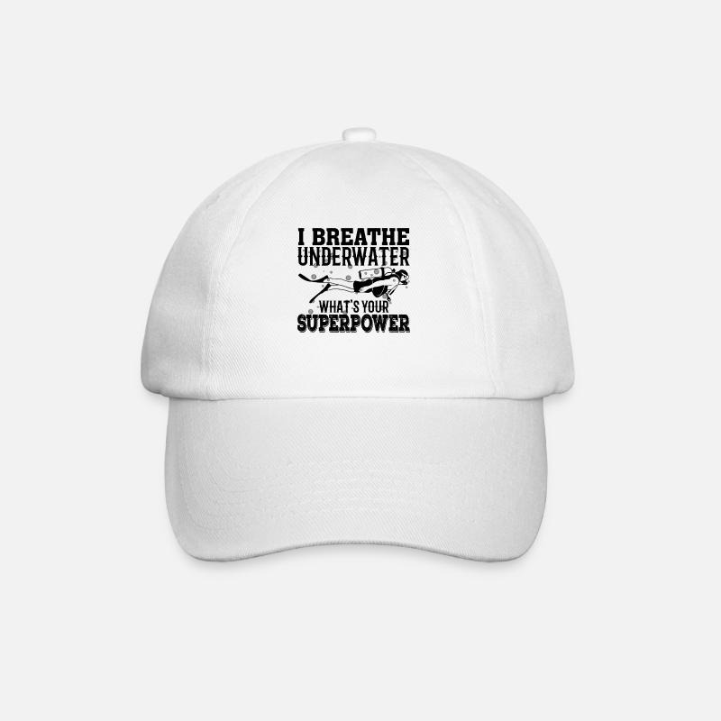 Taucher Tauchen - Baseballkappe - Weiß/Weiß