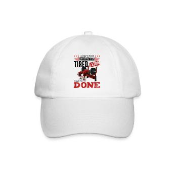 Body Building Motivation Bodybuilder Geschenk - Baseballkappe - Weiß/Weiß - Vorne