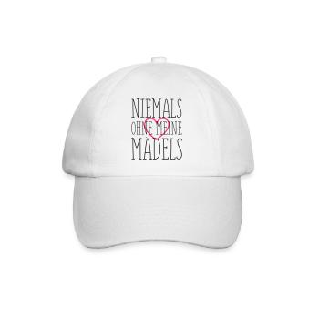 niemals ohne meine maedels herz - Baseballkappe - Weiß/Weiß - Vorne
