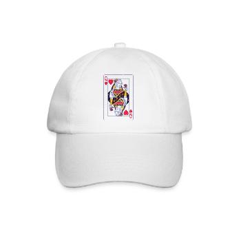 King lady card king queen kart couple love - Baseball Cap - white/white - Front