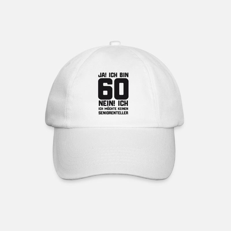 60. Geburtstag lustiger Spruch zum sechzigsten - Baseballkappe - Weiß/Weiß