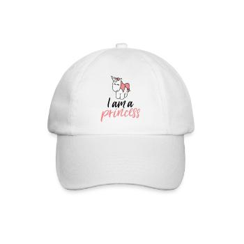 I am a princess Prinzessin - Baseballkappe - Weiß/Weiß - Vorne