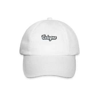 Cologne Schriftzug Vintage Colonia Kölsch Fan Köln - Baseballkappe - Weiß/Weiß - Vorne