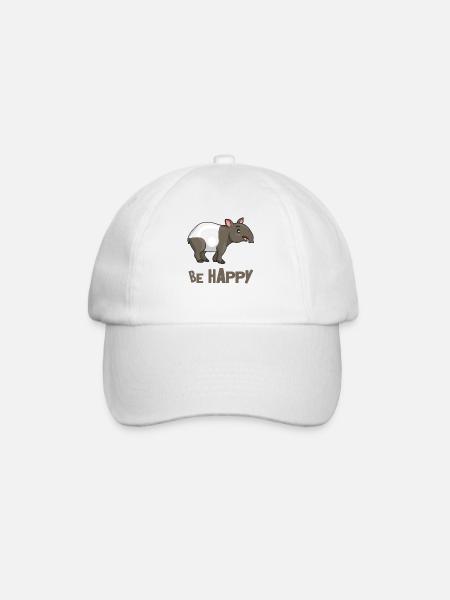 tapir - Baseball Cap - white/white