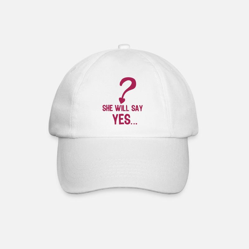 Sie wird ja Hochzeit Hochzeit sagen - Baseballkappe - Weiß/Weiß