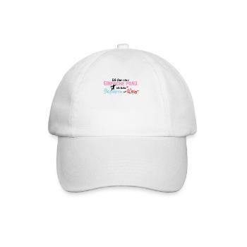 Ich Bin Eine Einfache Frau Skifahren Wein - Baseballkappe - Weiß/Weiß - Vorne