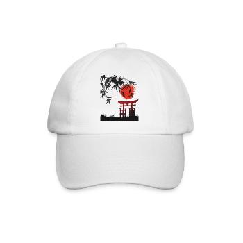 miyajima sunset japanese nature - Baseball Cap - white/white - Front