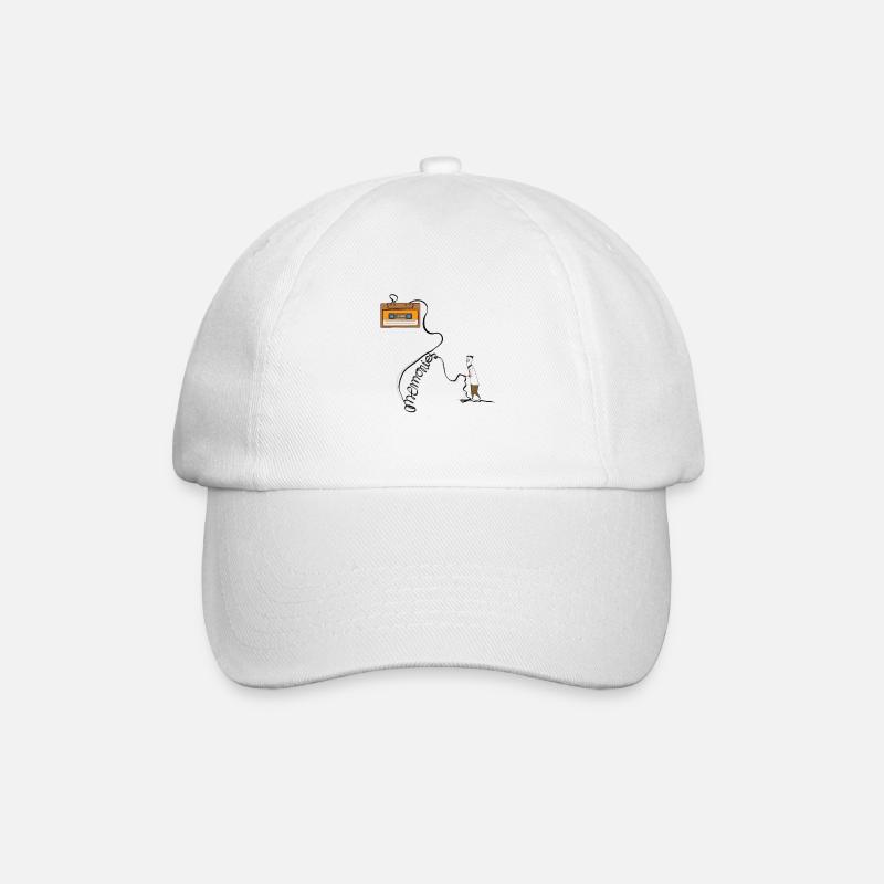 Cassette Vintage - Souvenirs - Casquette classique - blanc/blanc