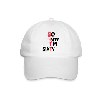 si heureux à soixante ans - Casquette classique - blanc/blanc - Devant